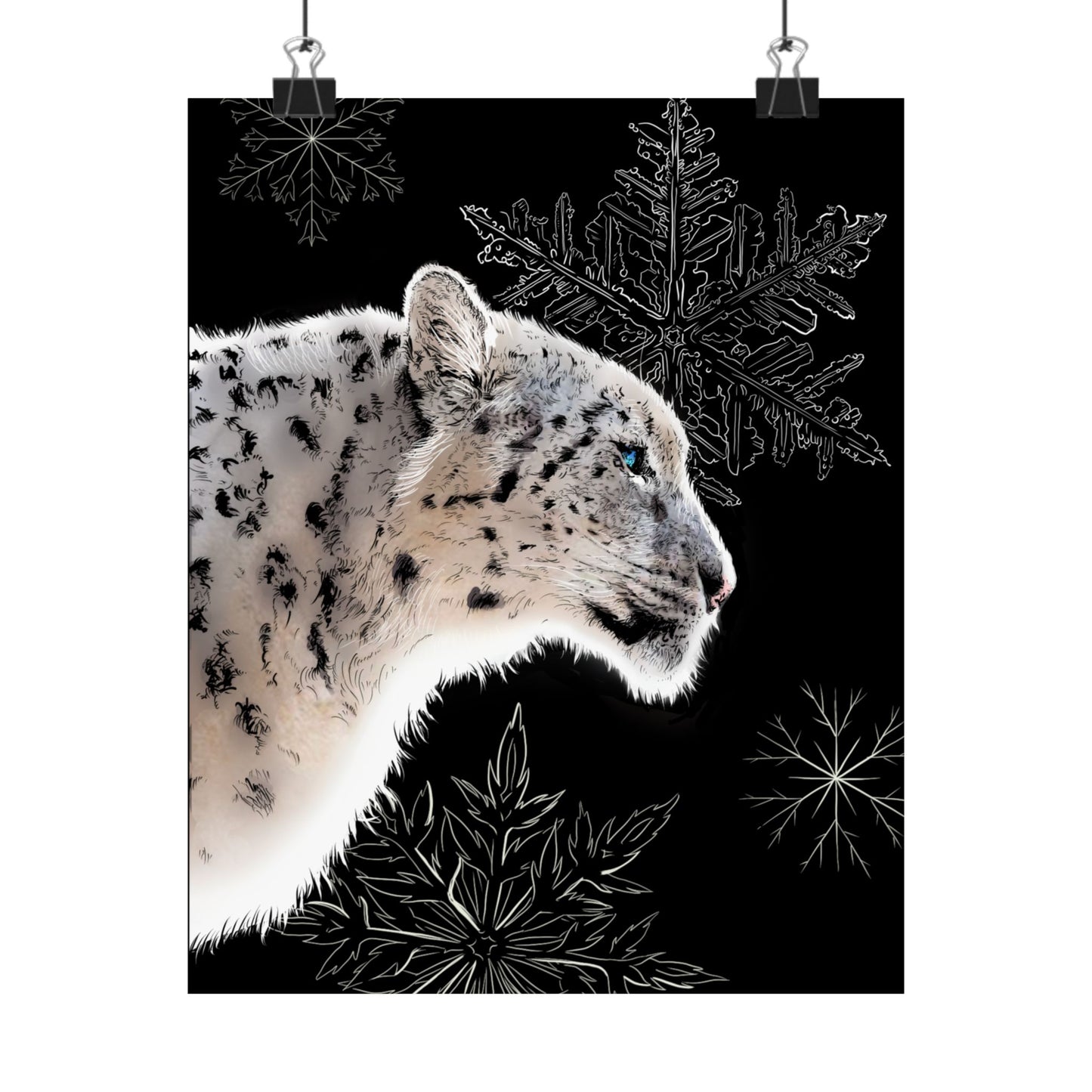 Snow Leopard–Quantum Leap  & Divine Protection Art Print
