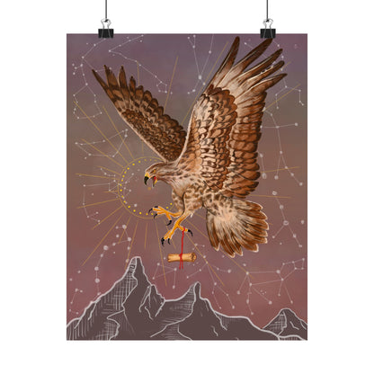 Hawk Spirit Guide—Messenger & Higher Perspective Wall Art