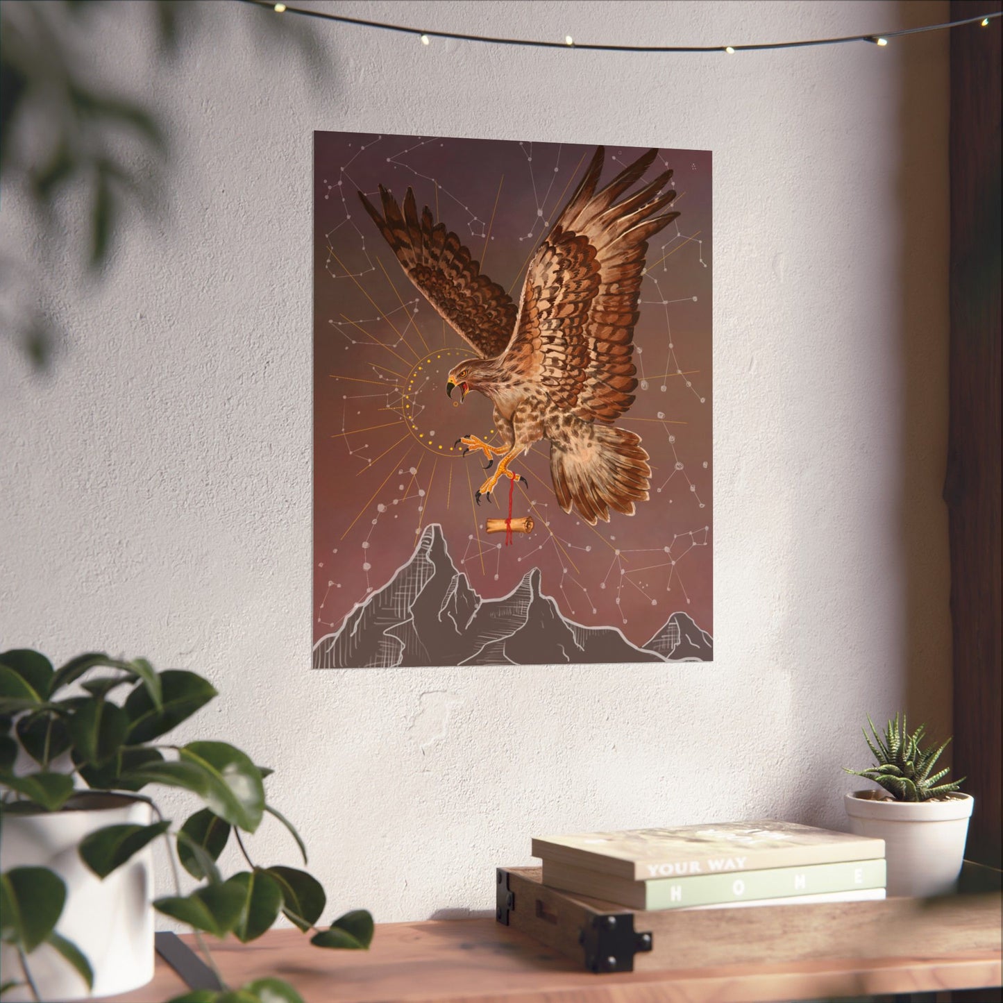 Hawk Spirit Guide—Messenger & Higher Perspective Wall Art