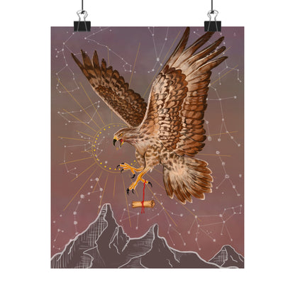 Hawk Spirit Guide—Messenger & Higher Perspective Wall Art