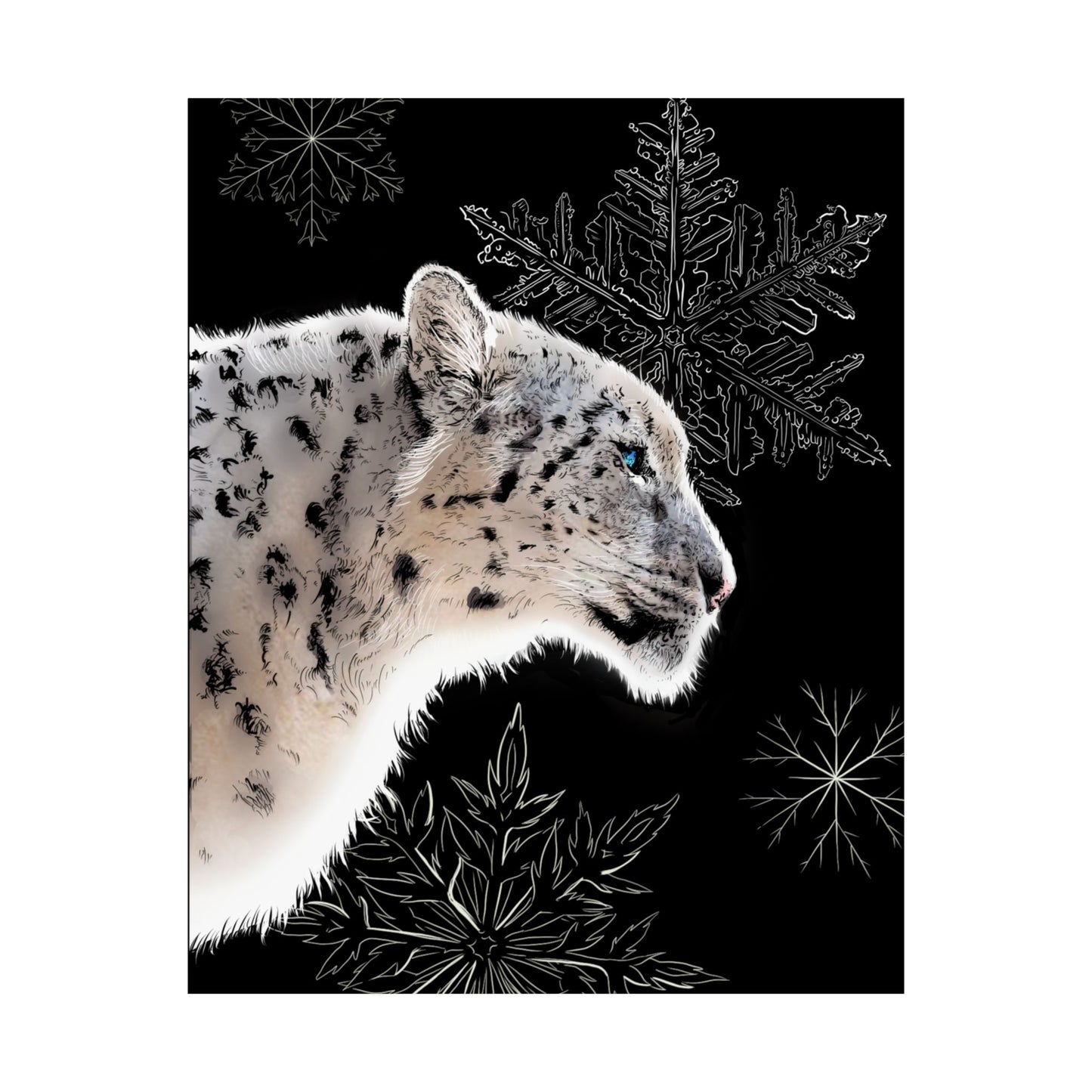 Snow Leopard–Quantum Leap  & Divine Protection Art Print