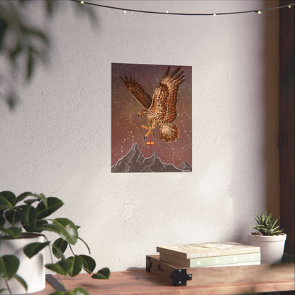 Hawk Spirit Guide—Messenger & Higher Perspective Wall Art